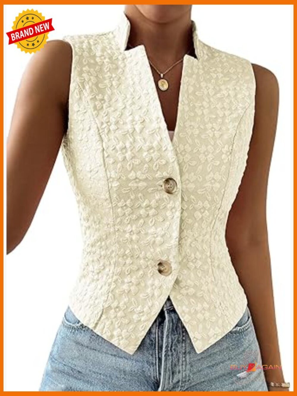 Sleeveless Knit Vest - Slim Fitted Business Casual Work Office Top - Picture 1 of 7
